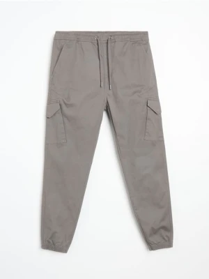 Sinsay - Spodnie jogger cargo - szary