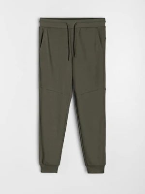Sinsay - Spodnie jogger dresowe pique - khaki