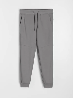 Sinsay - Spodnie jogger dresowe pique - szary
