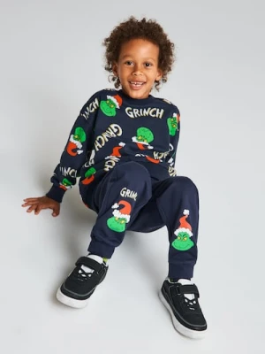Sinsay - Spodnie jogger Grinch - granatowy