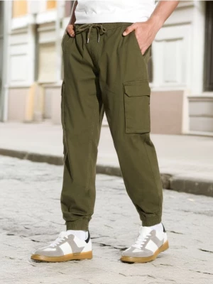 Sinsay - Spodnie jogger - khaki