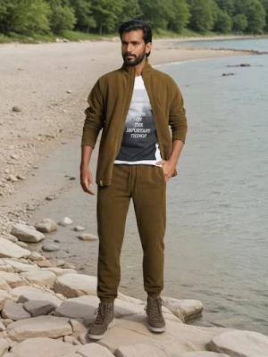 Sinsay - Spodnie jogger - khaki