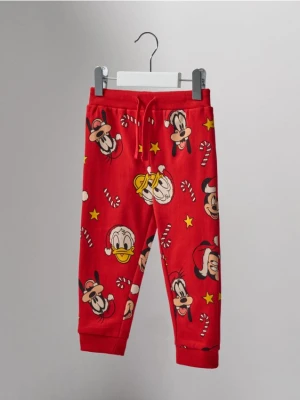 Sinsay - Spodnie jogger Mickey Mouse - czerwony