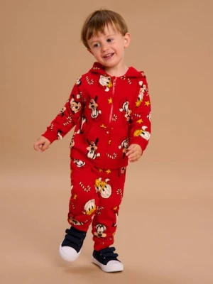 Sinsay - Spodnie jogger Mickey Mouse - czerwony