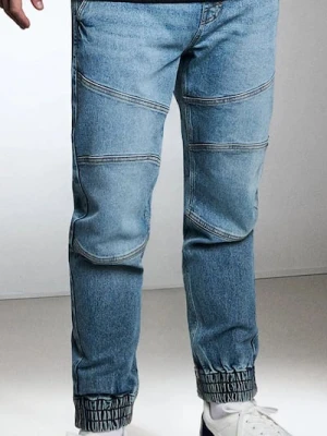 Sinsay - Spodnie jogger - niebieski