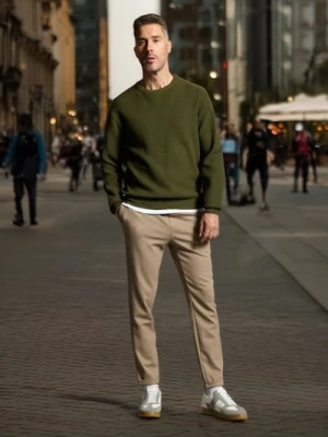 Zdjęcie produktu Sinsay - Spodnie jogger slim fit - beżowy