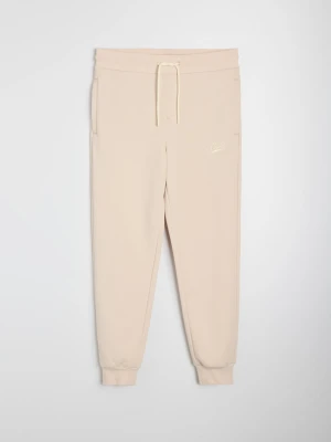 Sinsay - Spodnie jogger slim fit - beżowy