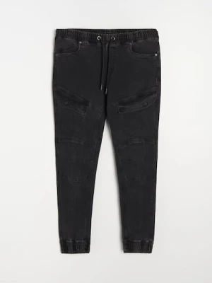 Sinsay - Spodnie jogger slim fit - czarny