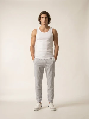 Sinsay - Spodnie jogger slim fit - szary