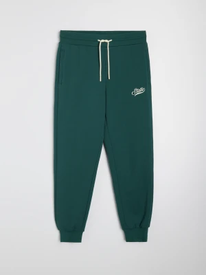 Sinsay - Spodnie jogger slim fit - zielony