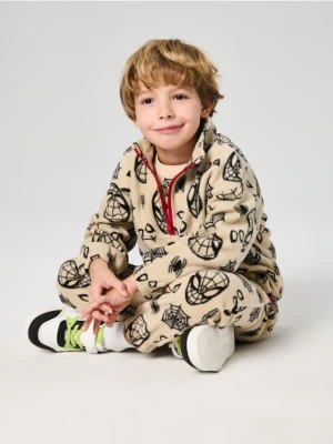 Sinsay - Spodnie jogger Spider-Man - beżowy