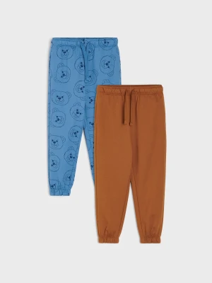 Sinsay - Spodnie jogger z bawełną 2 pack - wielobarwny