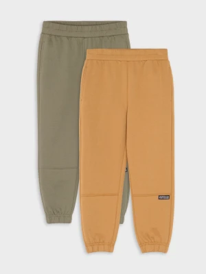 Sinsay - Spodnie jogger z bawełną 2 pack - wielobarwny