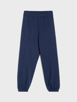 Sinsay - Spodnie jogger z gumką w pasie - granatowy