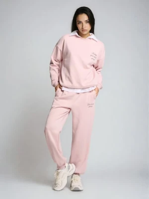 Sinsay - Spodnie jogger z miękkim wnętrzem - różowy