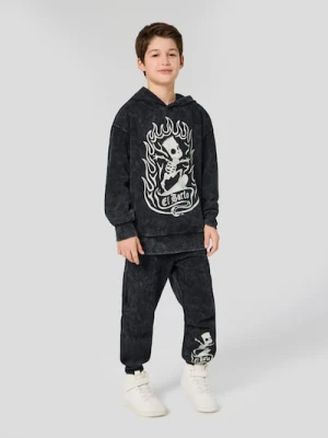 Sinsay - Spodnie jogger z motywem hallowenowym Simpsons - czarny