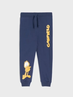 Sinsay - Spodnie jogger z nadrukiem Garfield - granatowy
