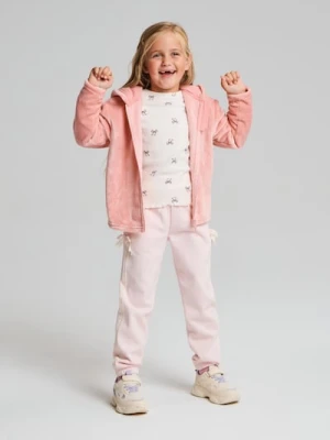 Sinsay - Spodnie jogger z ozdobnymi kokardami - różowy