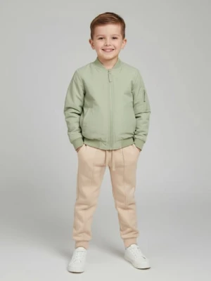 Sinsay - Spodnie jogger z przeszyciami - beżowy