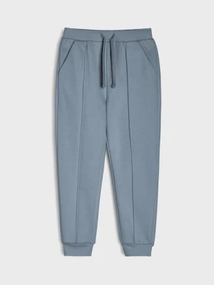 Sinsay - Spodnie jogger z przeszyciami - mid blue