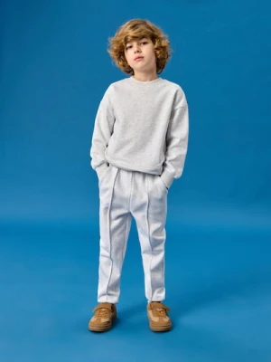 Sinsay - Spodnie jogger z przeszyciami - szary