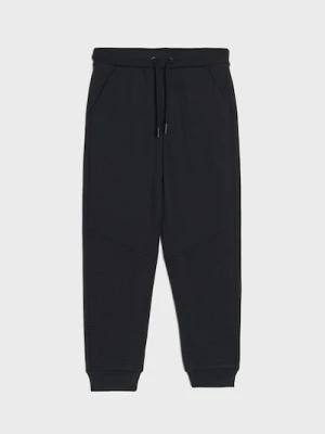 Sinsay - Spodnie jogger ze ściągaczami - czarny