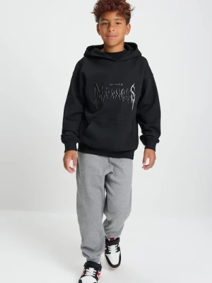 Sinsay - Spodnie jogger ze ściągaczami - szary