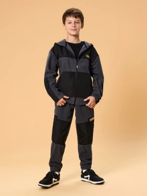 Sinsay - Spodnie jogger ze ściągaczami - szary