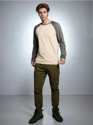 Sinsay - Spodnie jogger - zielony