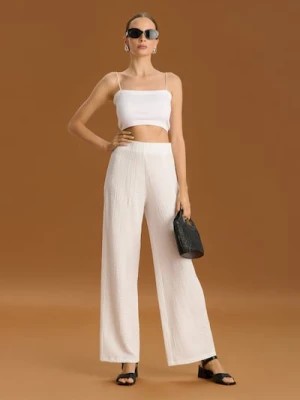 Sinsay - Spodnie - kremowy