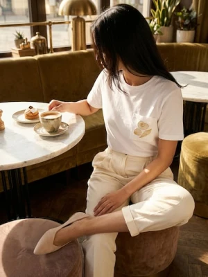 Sinsay - Spodnie - kremowy