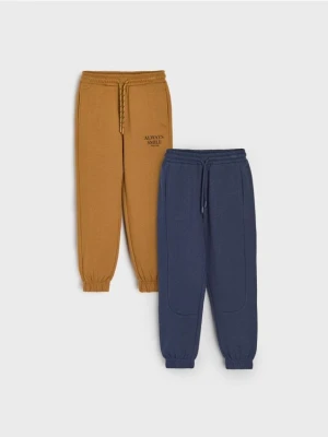 Sinsay - Spodnie loose 2 pack - granatowy