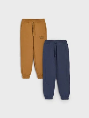 Sinsay - Spodnie loose 2 pack - granatowy