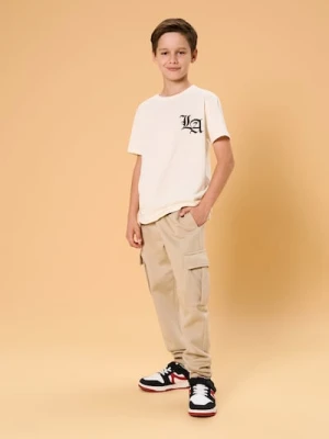 Sinsay - Spodnie loose - beżowy