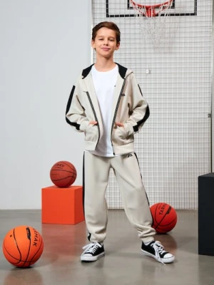 Sinsay - Spodnie loose sportowe z ozdobnymi lampasam Active - wielobarwny