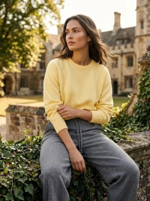 Sinsay - Spodnie materiałowe z szeroką nogawką - szary