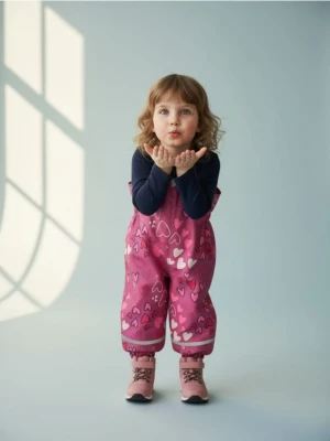 Sinsay - Spodnie na szelkach - różowy