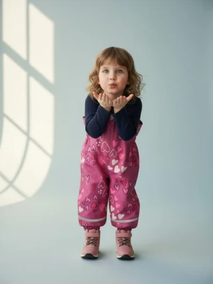 Sinsay - Spodnie na szelkach - różowy