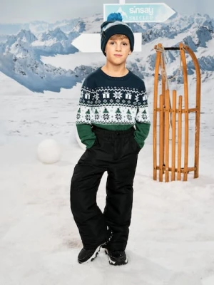 Sinsay - Spodnie ocieplane - czarny