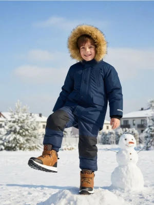 Sinsay - Spodnie ocieplane - granatowy