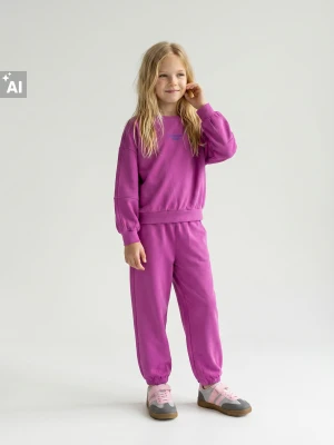 Sinsay - Spodnie oversize jogger - różowy