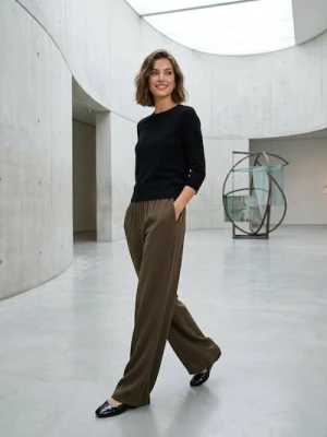 Sinsay - Spodnie palazzo - brązowy