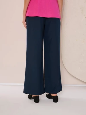 Sinsay - Spodnie palazzo - granatowy