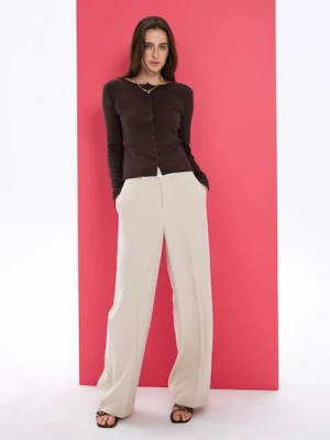 Sinsay - Spodnie palazzo - kremowy