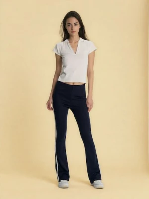 Sinsay - Spodnie pique flare - wielobarwny