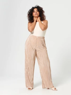 Sinsay - Spodnie plisowane - kremowy