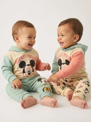 Sinsay - Spodnie polarowe jogger 2 pack Mickey Mouse - zielony