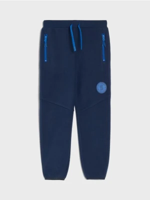 Sinsay - Spodnie polarowe jogger - granatowy