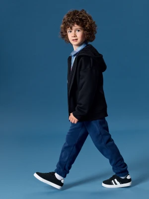 Sinsay - Spodnie polarowe jogger loose - mid blue