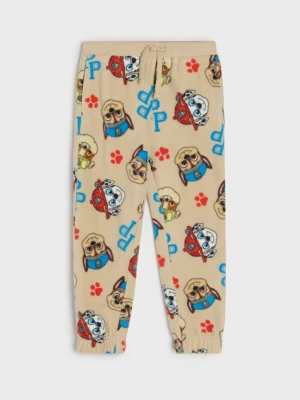 Sinsay - Spodnie polarowe jogger loose PAW Patrol - beżowy
